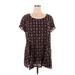 Torrid Casual Dress - Shift Scoop Neck Short sleeves: Brown Dresses - New - Women's Size 1X Plus
