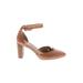 Lucky Brand Heels: D'Orsay Stacked Heel Boho Chic Tan Print Shoes - Women's Size 6 1/2 - Almond Toe