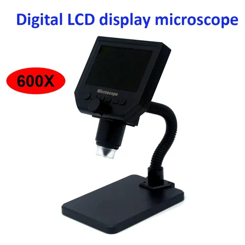 "600X mikroskop usb digital video mikroskop kamera 8 LED VGA Mikroskop für löten Mit 4.3 ""HD OLED"
