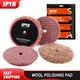(Groß Verkauf) SPTA 5/6 Zoll Mix Rot Orange Wolle Polieren Autolack Polieren Woolen Pad Für DA/RO