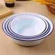 4 Pcs Enamel Bowl Retro Bowls Round Beading Tray Small Rice Vintage Trash Can Large Plates Salad