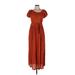 Boohoo Casual Dress - A-Line: Brown Solid Dresses - Women's Size 6