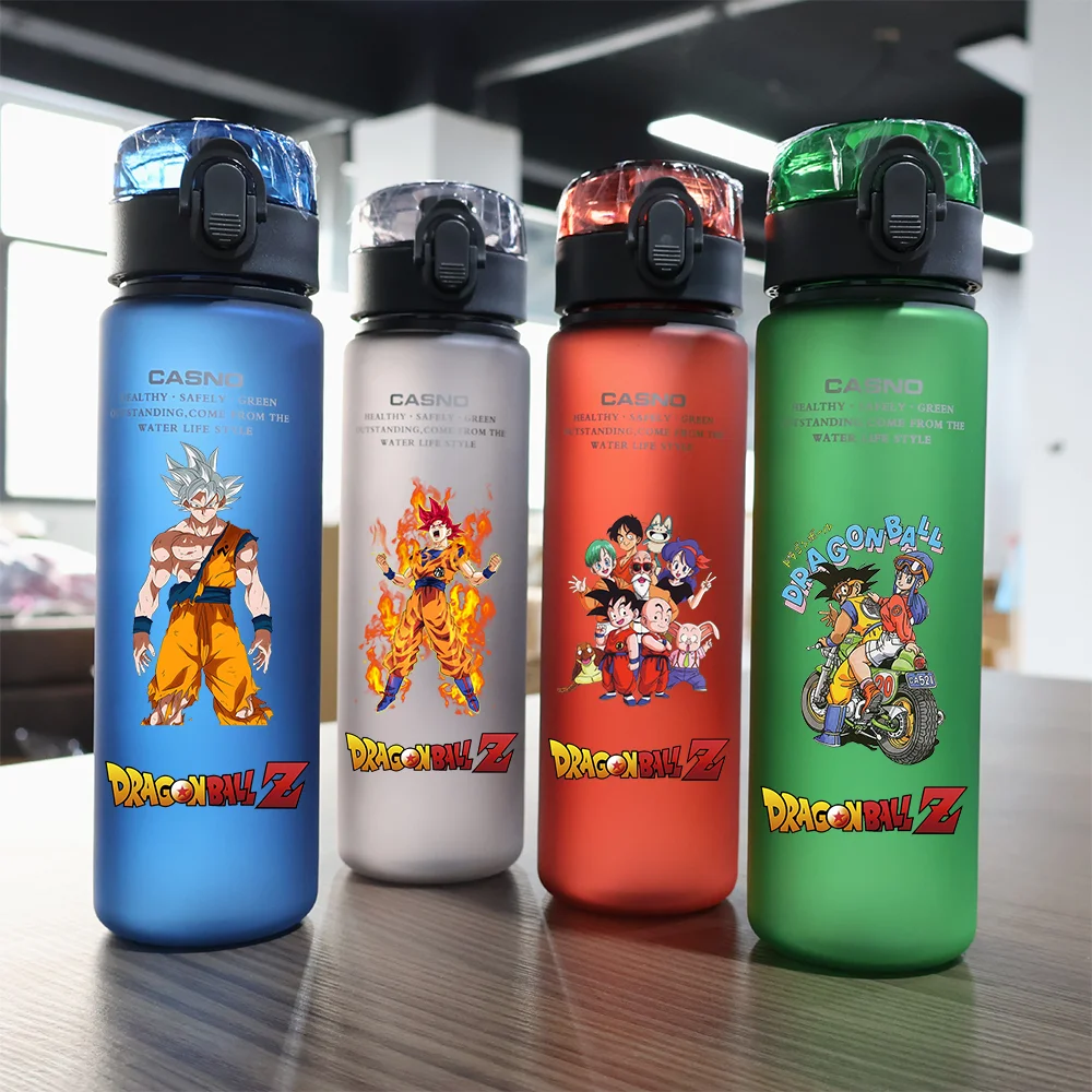 Dragon Ball 560 ml große Kapazität 4 Farben Son Goku Son Goten Kinder Wasserbecher tragbare Kunststoff Outdoor Sport Wasserflasche Image