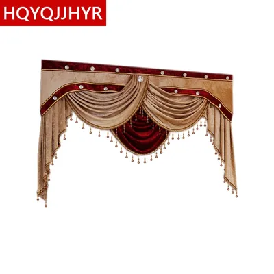 Europe Luxury custom valance Used for Living room bedroom hotel curtains at the top (Not including Cloth curtain and tulle)