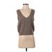 J.Crew Sweater Vest: Brown Print Sweaters & Sweatshirts - Women's Size Small