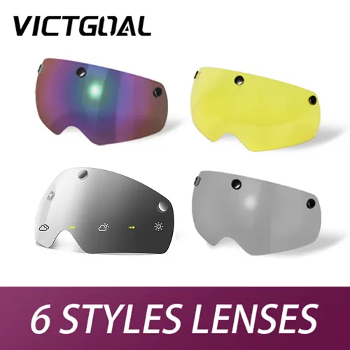 VICTGOAL Fahrradhelm Selbsttönende Gläser für Männer Magnetische Gläser Fahrradbrille Sport