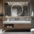 Bathroom Cabinet Smart Mirror Cabinet Slate Ceramic Integrated Washbasin Bathroom Vanity Cabinet