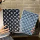 For IPad Air 5 Case Checkerboard Grid Denim Fashion Anti drop Case for IPad 10th Case 2023 10.2 10.9