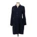 Gap Casual Dress - Shirtdress Collared 3/4 sleeves: Blue Print Dresses - Women's Size Small