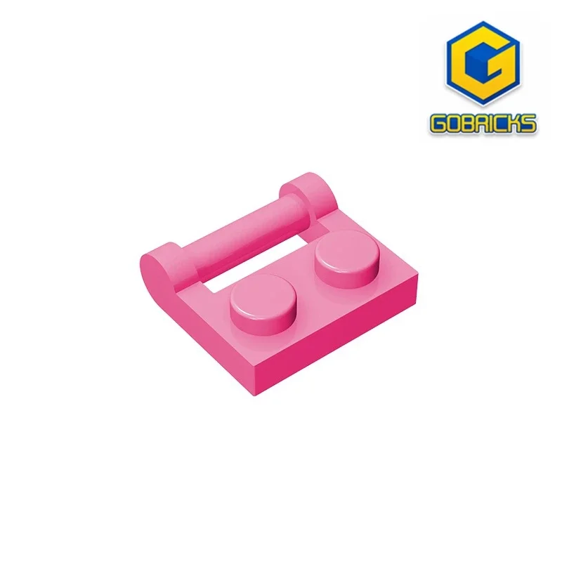 Gobricks GDS-645 PLATTE 1X2 W. STICK 3.18 kompatibel mit Lego 48336 DIY-Lernbausteinen für Kinder Image
