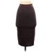 Rag & Bone Casual Midi Skirt Long: Burgundy Bottoms - Women's Size 2X-Small