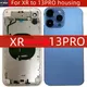 housing For XR Like 13 Pro Housing XR To 13 Pro Back DIY Back Cover Housing Battery Middle Frame