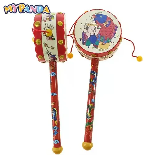 1pc Musik instrumente Spielzeug chinesische Tamburin Handtrommel Spielzeug für Säugling Baby