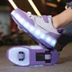 Girls' Walking shoes 2024 new children's sports roller skates with lights Big Children's Velcro