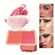 2 Color Face Blush Palette Matte Mineral Blush Powder Glossy Face Blush for Cheeks and Eyeshadow