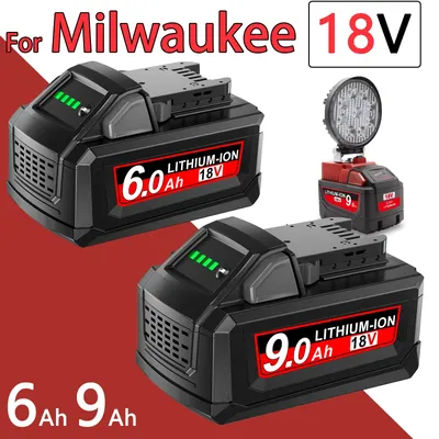 18V für Milwaukee M18 Batterie m18b6 xc10.4ah Li-Ion 48-11-0001 48-11-0001 48-11-0001 48-11-0001 Akku-Elektro werkzeug 18V Ladegerät