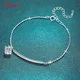 Smyoue 1CT Solitaire Moissanite Bracelets for Women D Color Simulated Diamond Bangles S925 Sterling