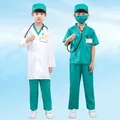 Kids Nurse Retrograde Costume White Coat Nurse's Suit Little Doctor's Surgical Suit