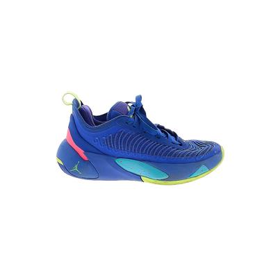 Air Jordan Sneakers: Blue Print Shoes - Kids Boy's Size 5