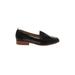 Vince Camuto Flats: Loafers Chunky Heel Casual Black Solid Shoes - Women's Size 7 - Almond Toe