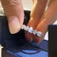 Ewigkeit Herz geschnitten aaaaa cz Ring Sterling Silber Verlobung Ehering Ringe für Frauen Männer