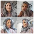 New Old Man Mask With Long Hair Horror Grandma Latex Full Face Mask Wig Scary Old Women Headgear