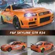 Sw sh auf Lager 1:64 f & f skyline gtr bn r34 Druckguss auto Modell Carros Spielzeug