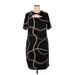Bold Elements Casual Dress - Shift Crew Neck Short sleeves: Black Dresses - Women's Size 0X