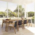 NashyCone Casual outdoor garden dining table & chairs, Solid Wood | Wayfair 01HX128HWGUWLCZUCOT