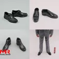 ZYTOYS 1/6 scarpe in pelle con punta quadrata da soldato maschile scarpe da abito vuote modello Fit