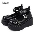 Gdgydh 2021 autunno notizie donna scarpe singole rivetti gotici strass Cosplay pompe femminili nero