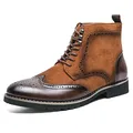 Bottes en cuir patchwork pour hommes daim et cuir fendu StephanLeisure chaussures Oxfords