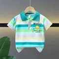 Polo à rayures pour enfants t-shirt décontracté d'été pour garçons vêtements pour tout-petits