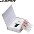 JASTER-Clé USB 2.0 avec boîte-cadeau de mariage clé USB en cristal or rose argent noir or 64