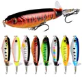 Leurre de pêche flottant Whopper Plopper appât Éldur Popper queue rotative souple 8 couleurs