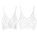 Camisole en chaîne tissée à main pour femmes gilet perlé en cristal Imitation perles maille