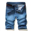 Jeans courts en denim pour hommes pantalons d'été minces et décontractés droits et élastiques