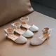 Chaussures plates décontractées de style coréen avec nœud papillon latéral pour enfants sandales de