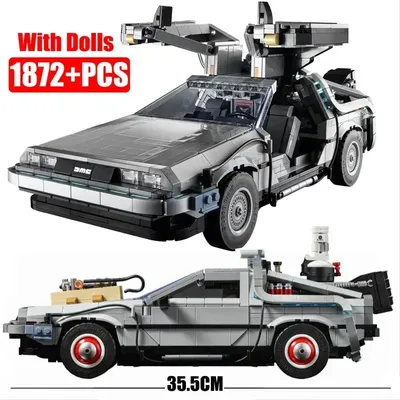 Retour vers le futur Time Machine importer décennie ks Technical Car Bricks Metre T Toys Gifts