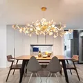 Lustre Nordique Feuille D'abricot Luxe Pétales En Fer Forgé éclairage Intérieur Lampes Led Salon