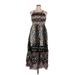 Bhanuni by Jyoti Casual Dress: Black Damask Dresses - Women's Size 16 Petite