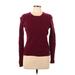 Polo by Ralph Lauren Wool Pullover Sweater: Burgundy Solid Sweaters & Sweatshirts - Women's Size Large