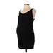 Legoe. Casual Dress - Mini V Neck Sleeveless: Black Solid Dresses - Women's Size Large Maternity