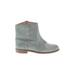 Madewell Ankle Boots: Gray Solid Shoes - Women's Size 6 1/2 - Almond Toe
