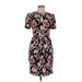 Hi There from Karen Walker Casual Dress - Sheath Crew Neck Short sleeves: Black Print Dresses - Women's Size 6