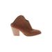 Chinese Laundry Mule/Clog: Slip On Stacked Heel Boho Chic Brown Print Shoes - Women's Size 7 - Almond Toe