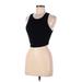 Zara Sleeveless Top Black Solid Scoop Neck Tops - Women's Size Medium