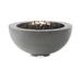 Arlmont & Co. Shelica 18" H x 39" W Concrete Natural Gas Outdoor Fire Pit Concrete in White | 18 H x 39 W x 39 D in | Wayfair