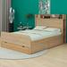 Red Barrel Studio® Doranda Full Size Platform Bed w/ Storage Headboard & A Big Drawer Wood in Brown | 44.1 H x 56.3 W x 88 D in | Wayfair