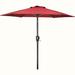 Arlmont & Co. Sirin 90" Market Umbrella w/ Crank Lift Counter Weights Included in Red | 90 H x 90 W x 90 D in | Wayfair